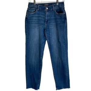 DL1961 Riley‎ Boyfriend Straight Leg Raw Edge Hem - Waterfront Size 25